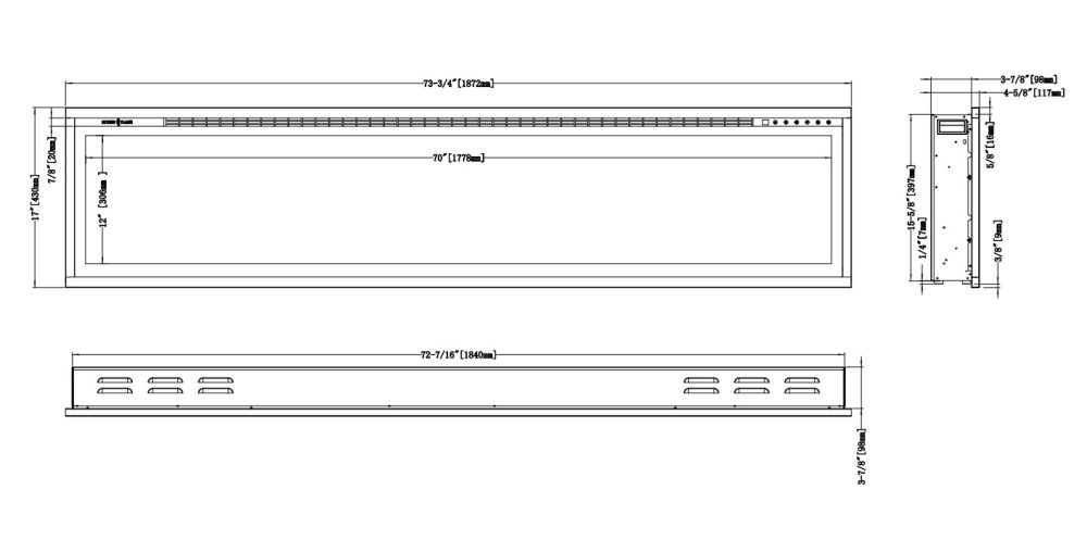 Spectrum Slimline 74"