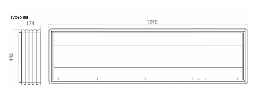 Rebrovaná obstavba Evolve 60
